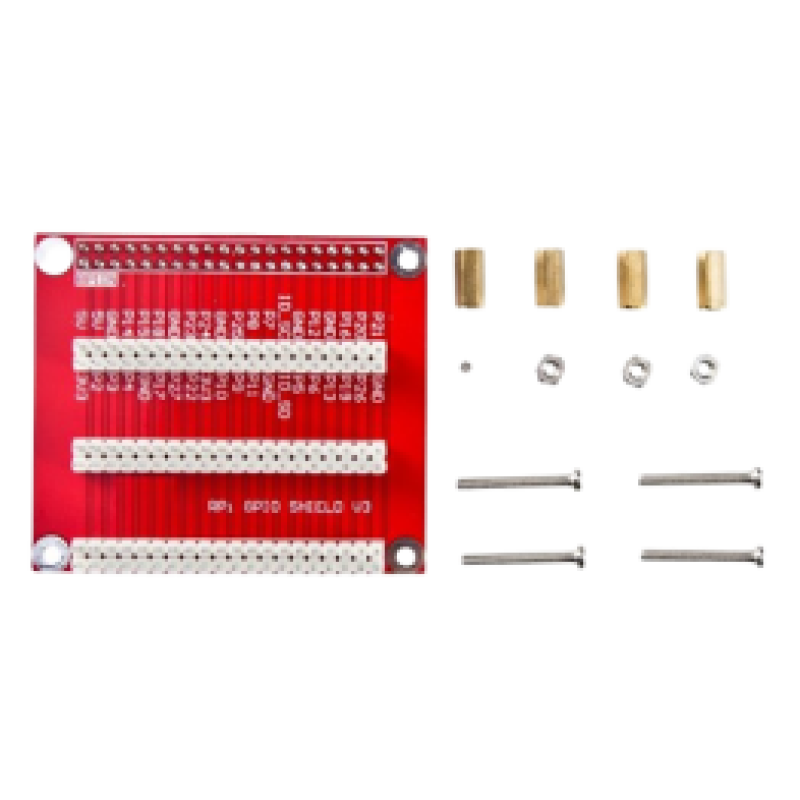 Raspberry Pi GPIO Shield Red Color 1 to 3 Rows