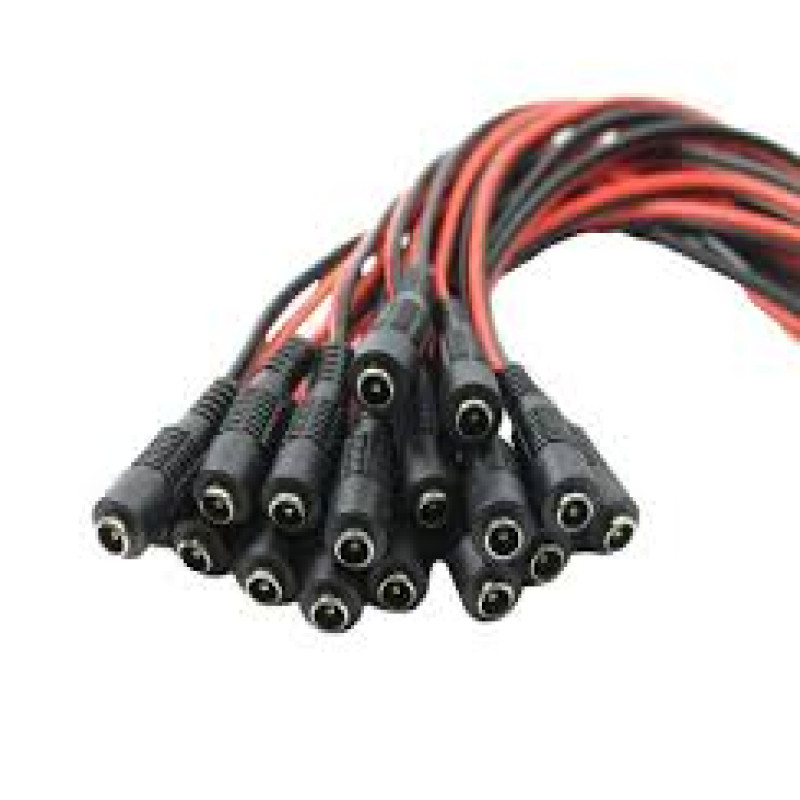 DC Power Jack and Socket DC-005 Barrel Connector with Cable 5.5×2.1mm Male