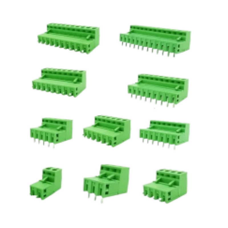 5.08mm L-Type Male To Female Green Screw Terminal