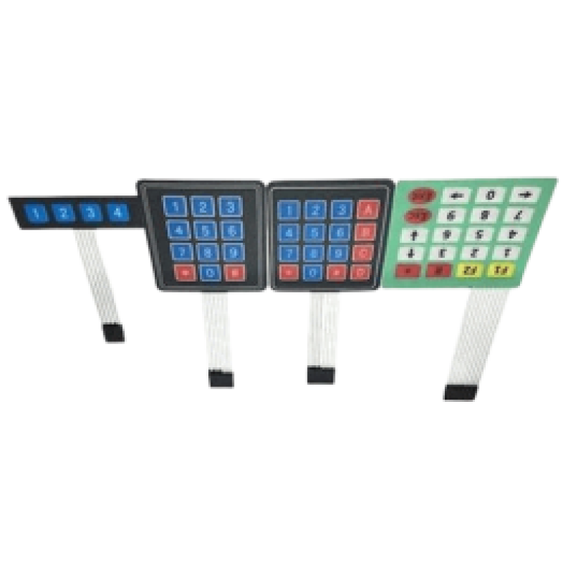 Flexible Matrix Keypads Black, Red, Green, Blue