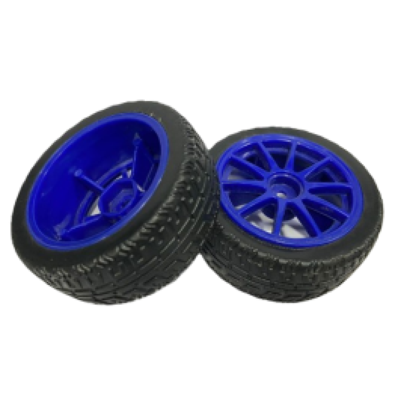 65*27mm Black And Blue Color Plastic Tire