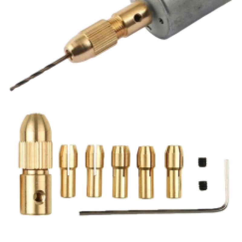 Mini Hand Drill Chuck Set (Copper)